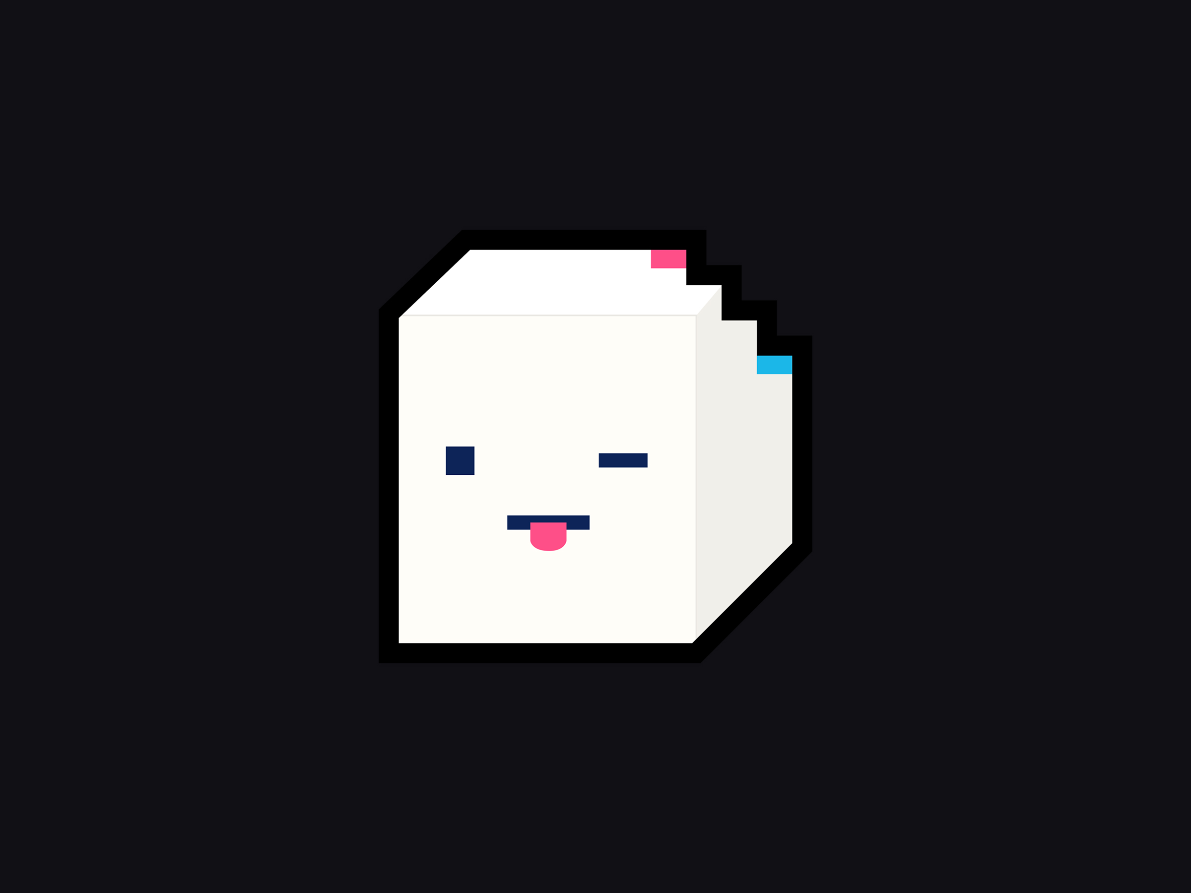 SugarGlitch — companion AI character key art